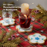 DIY-Mosaik-Bastelset Stern Mosaik-Untersetzer Blumen-Untersetzer