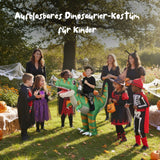 Dinosaurier Kostüm Kinder 120–140cm –  grün, mit Lüfter & Batteriekasten