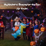 Dinosaurier Kostüm Kinder 120–140cm –  blau, mit Lüfter & Batteriekasten