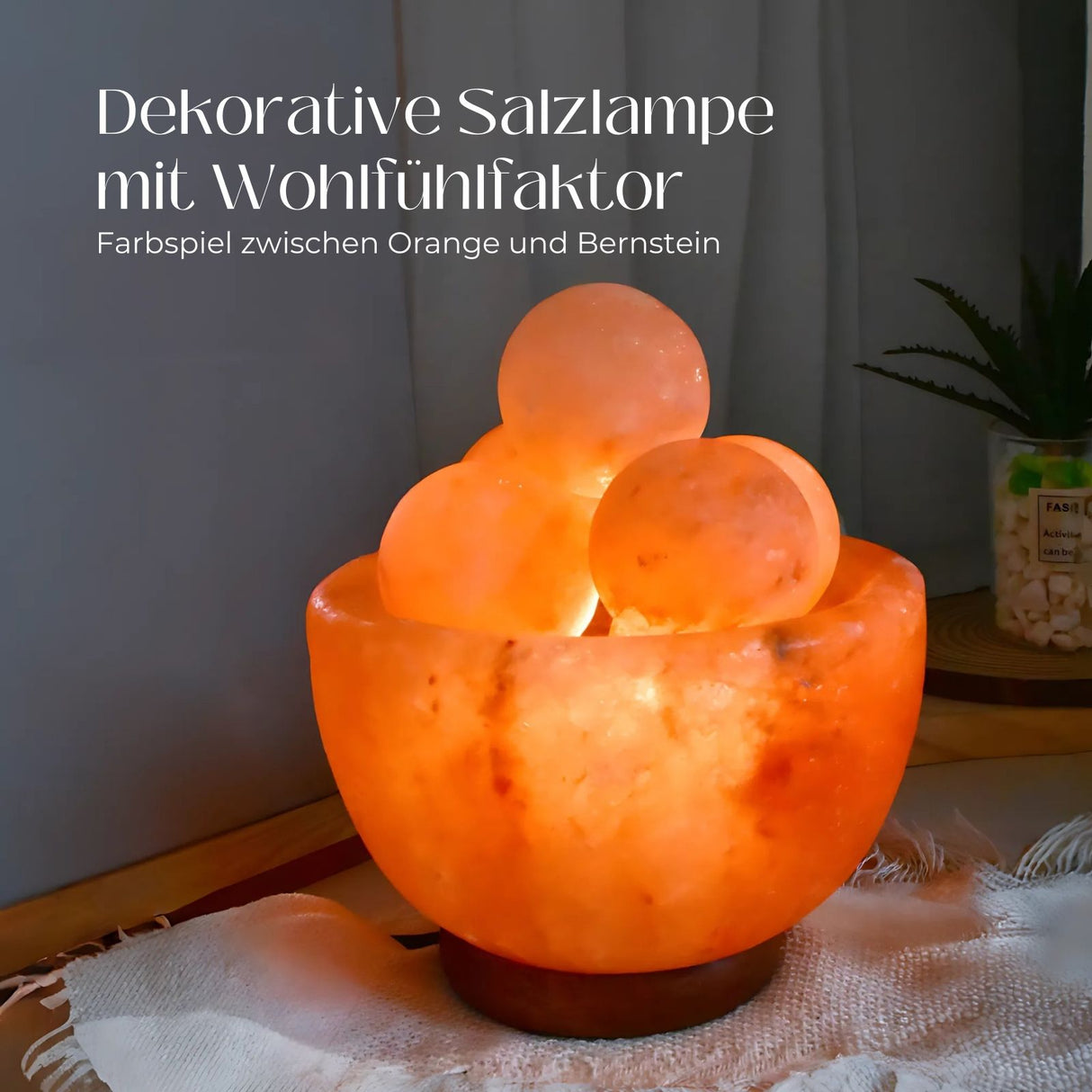 Himalaya-Salzlampe Salzkristalllampe Kristallsalzleuchte Dekotischlampe