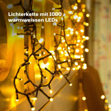 LED Lichterkette 20m Cluster-Lichterkette Weihnachtsbeleuchtung