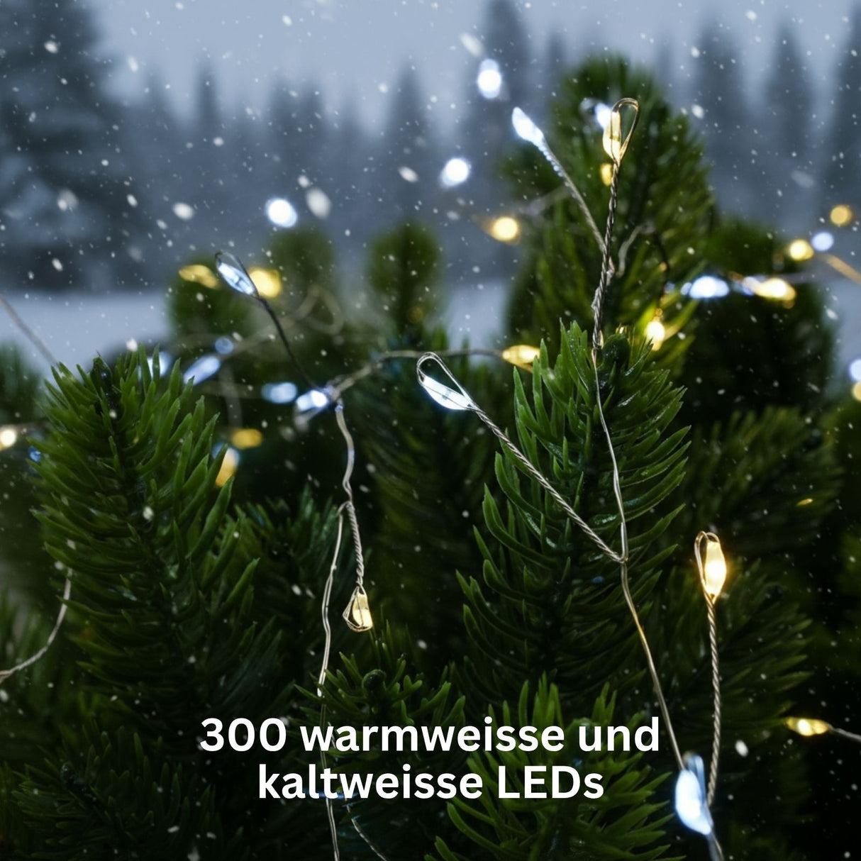 LED Solar-Lichterkette 8.6m Cluster-Lichterkette Büschellichterkette