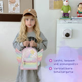 Kinderrucksack mit Flügeln Kindergartenrucksack Glitzer-Rucksack