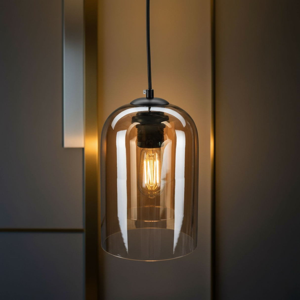 Skandinavische Glas-Hängelampe Deckenleuchte Pendelleuchte Deckenlampe