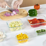 8er Set Glas-Frischhaltedosen Vorratsdosen mit Deckel Meal-Prep-Boxen