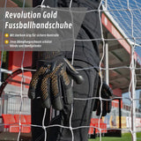 Fussballhandschuhe Revolution Gold Gr. 8 Torwart Goalie Handschuhe