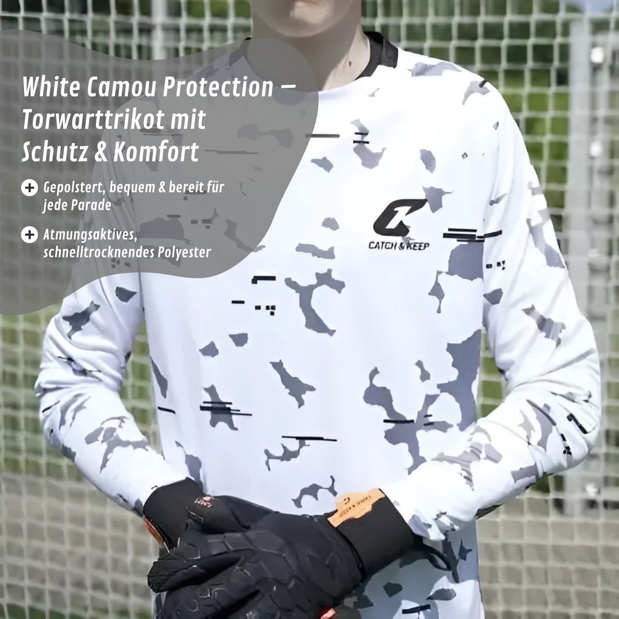 Trikot White Camou Protection Torwarttrikot Gr. XL Fussball Shirt
