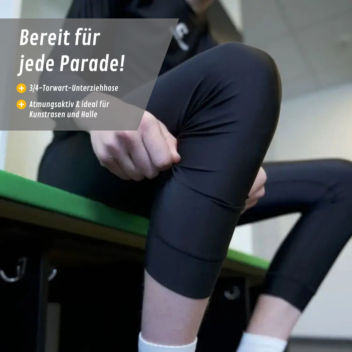 Atmungsaktive Sport-Leggings 3/4-lang Gr. 164 Funktionshose Unterziehhose