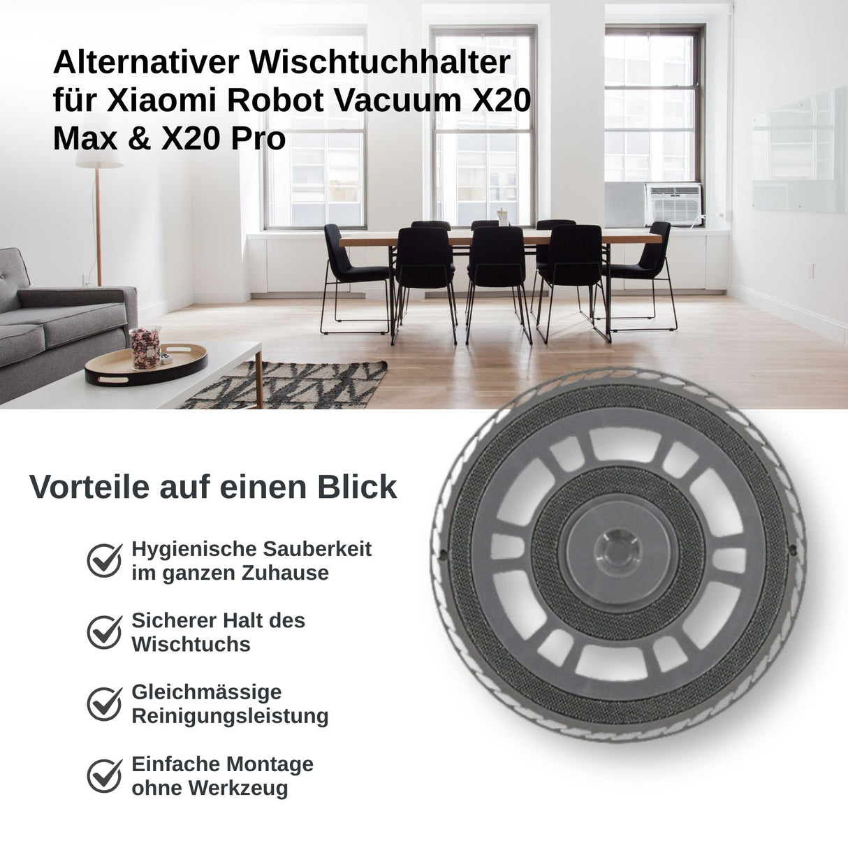 Alternativer Wischtuchhalter für Xiaomi Robot Vacuum X20 Max X20 Pro