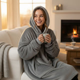 Oversize Hoodie Hoodie-Decke Kuschelhoodie Kuscheldecke mit Ärmeln