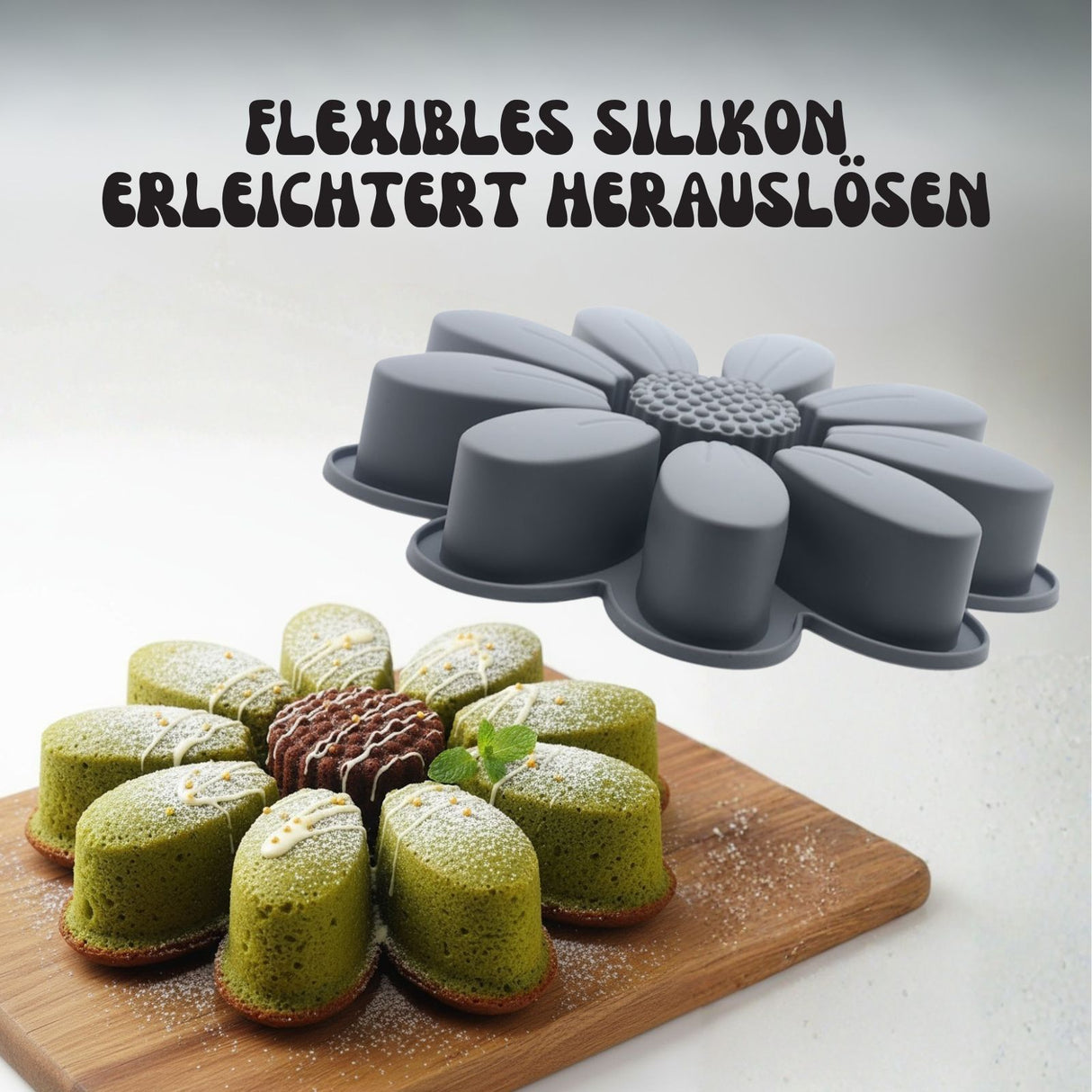 Silikonform Sonnenblume Backform Kuchenform Motivform Schokoladenform