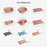30-tlg. Silikon-Backformen-Set Gugelhupfform Kuchenform Kastenform
