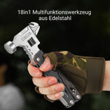 18in1 Multifunktionswerkzeug Multitool mit Hammer Outdoor-Werkzeug