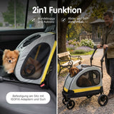 2in1 Haustier-Reisebuggy Hunde-Autositz-Buggy Hundebuggy Haustierwagen