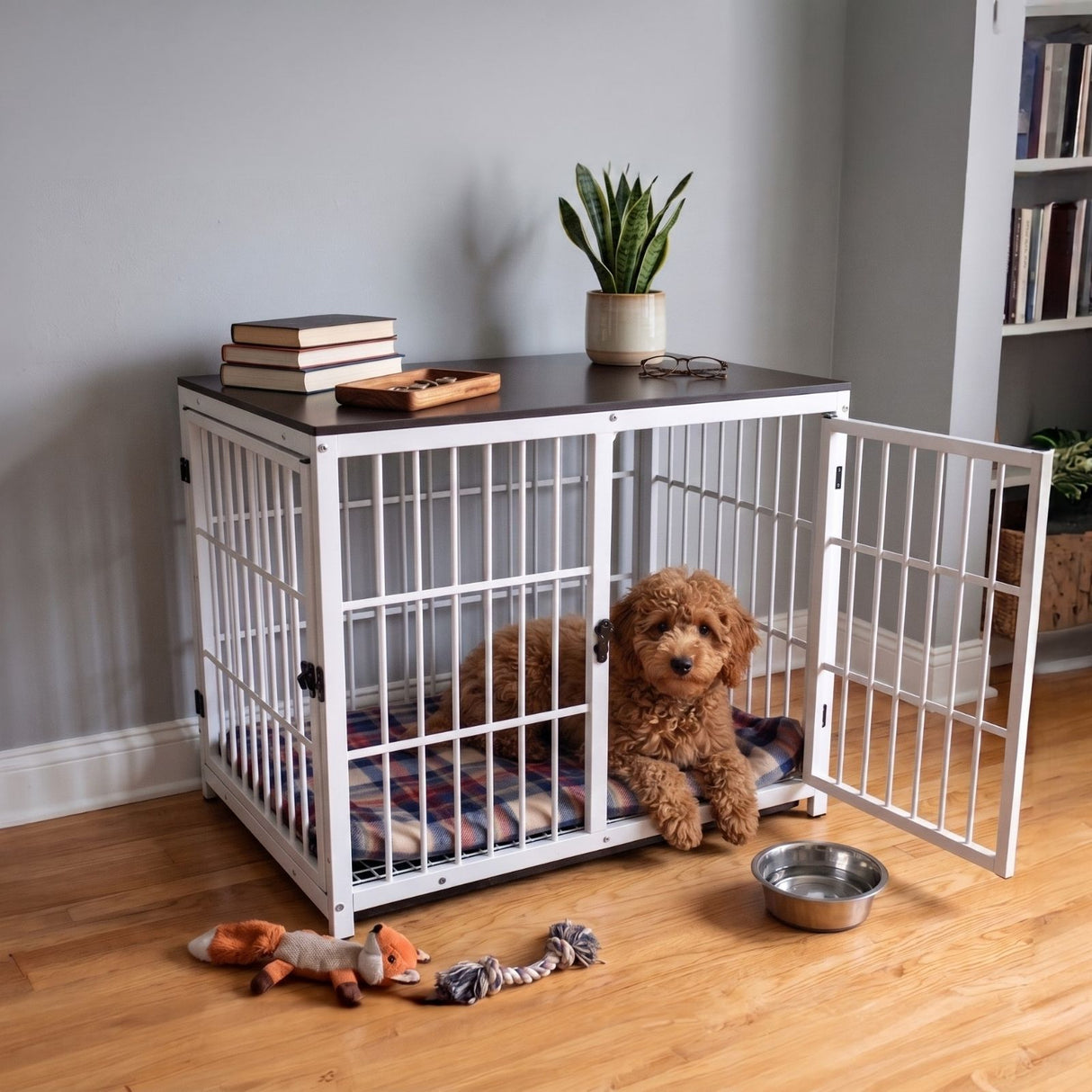 Möbel-Hundekäfig Grösse L Hundebox Haustierkäfig Beistelltisch