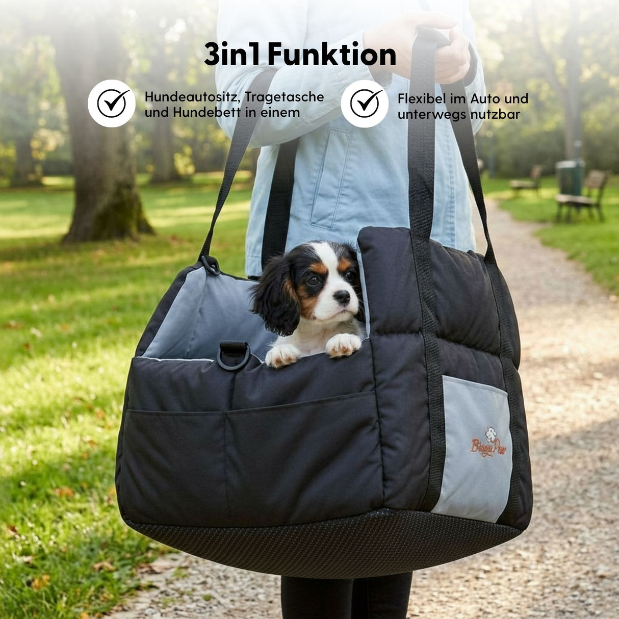 Hunde-Transporttasche Tragetasche für Hunde Hundeautositz Hundetasche