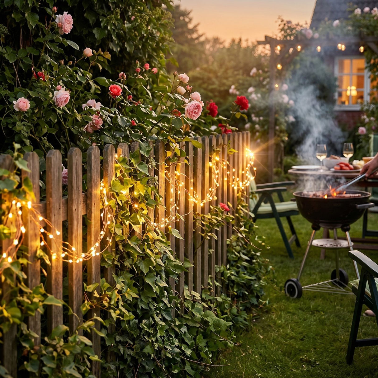 LED-Solar-Gartenbeleuchtung 22m Dekoleuchte Outdoor-Leuchtgirlande