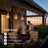 LED-Hanfseil-Dekoleuchte 8m Solarleuchte Gartenbeleuchtung Gartenlicht