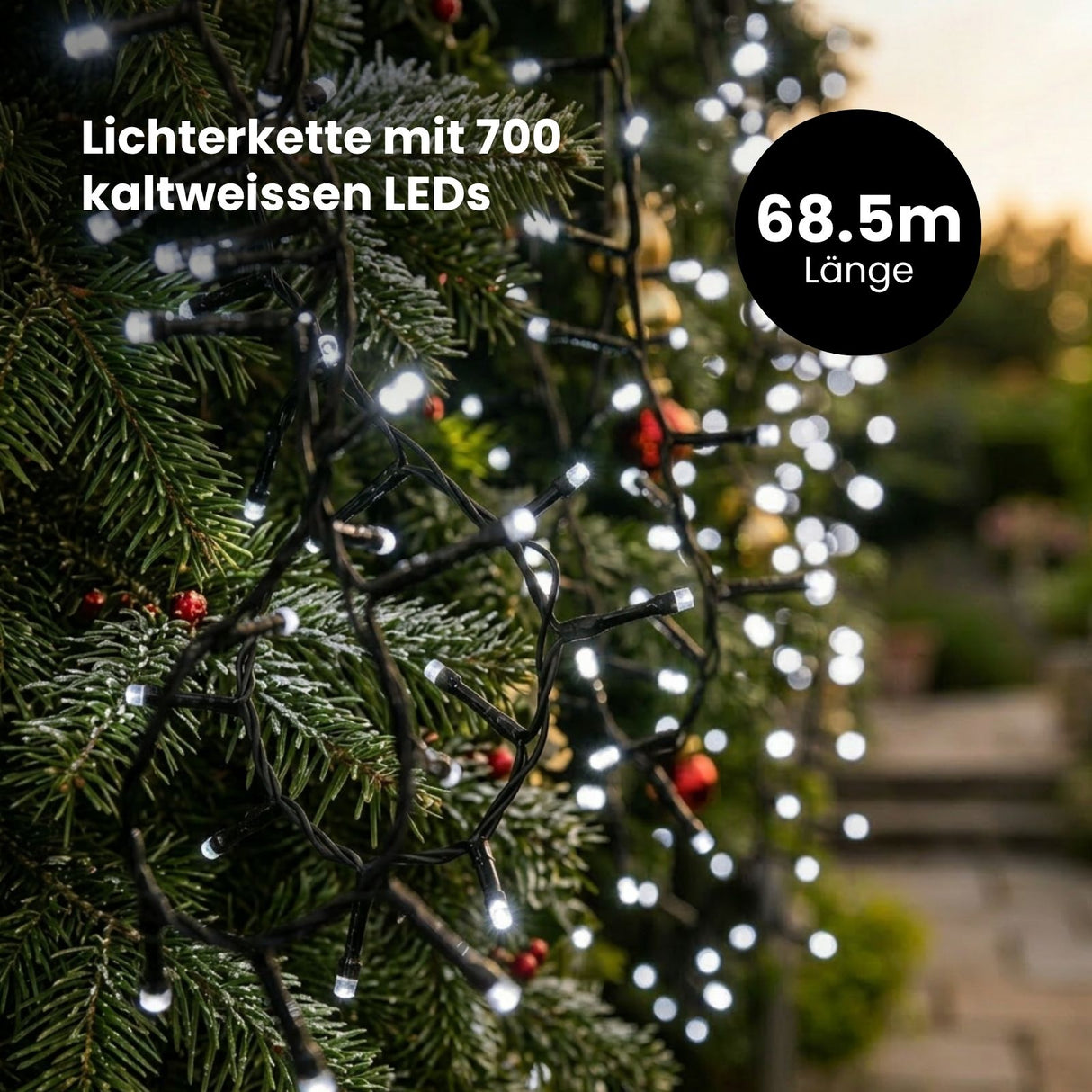 LED-Lichterkette 67.9m Lichtergirlande Beleuchtung Dekolichter Leuchte