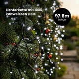 LED-Lichterkette 97m Lichtergirlande Beleuchtung Dekolichter Leuchte