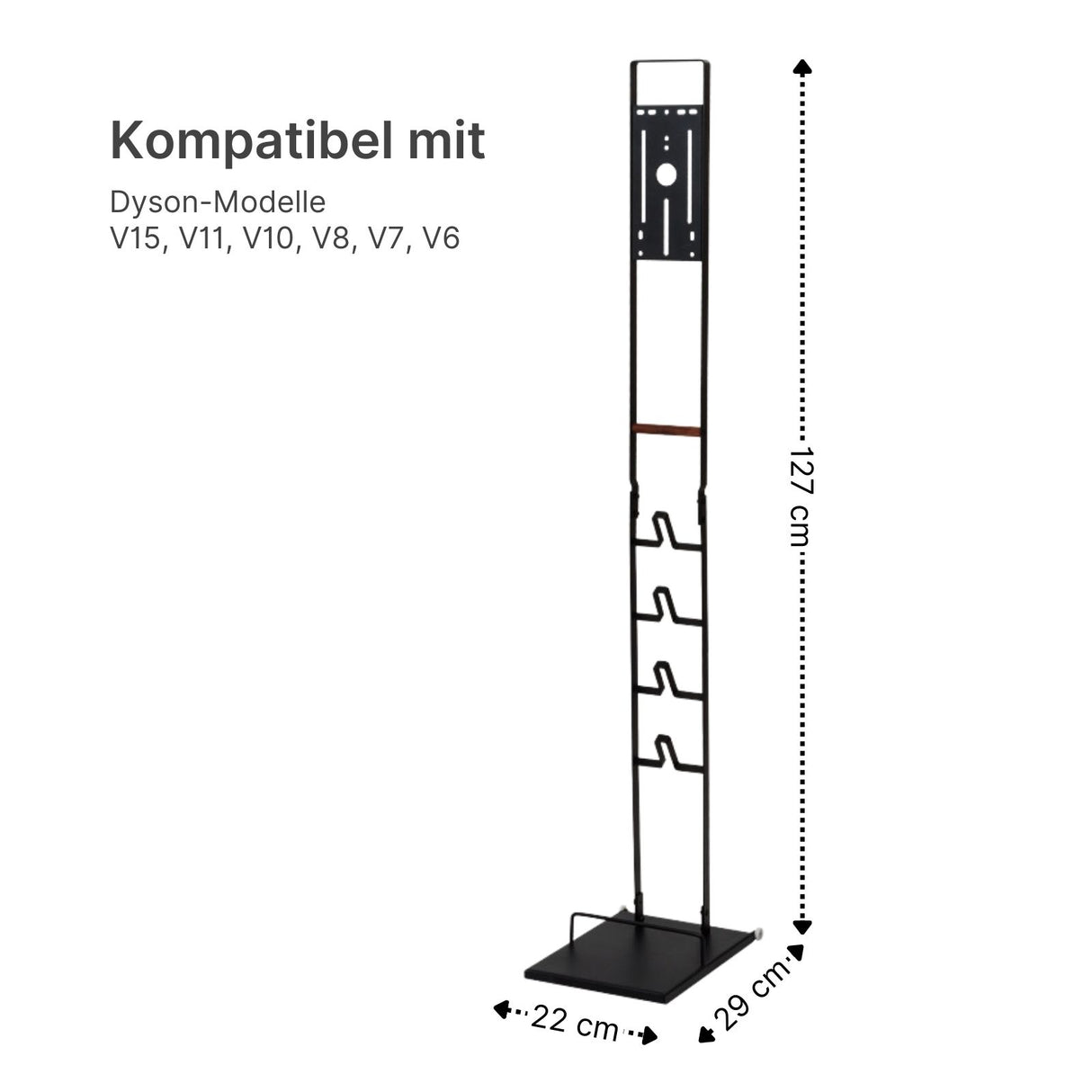 Kompatibler Staubsaugerbodenständer für Dyson V15 V11 V10 V8 V7 V6