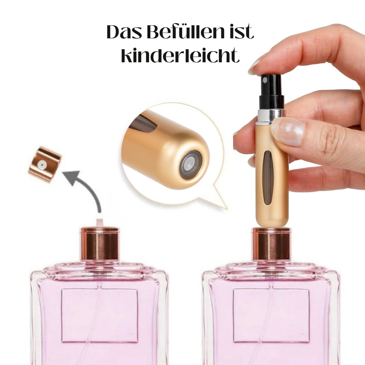 5ml Mini-Parfümzerstäuber Parfum Vaporisateur Goldig