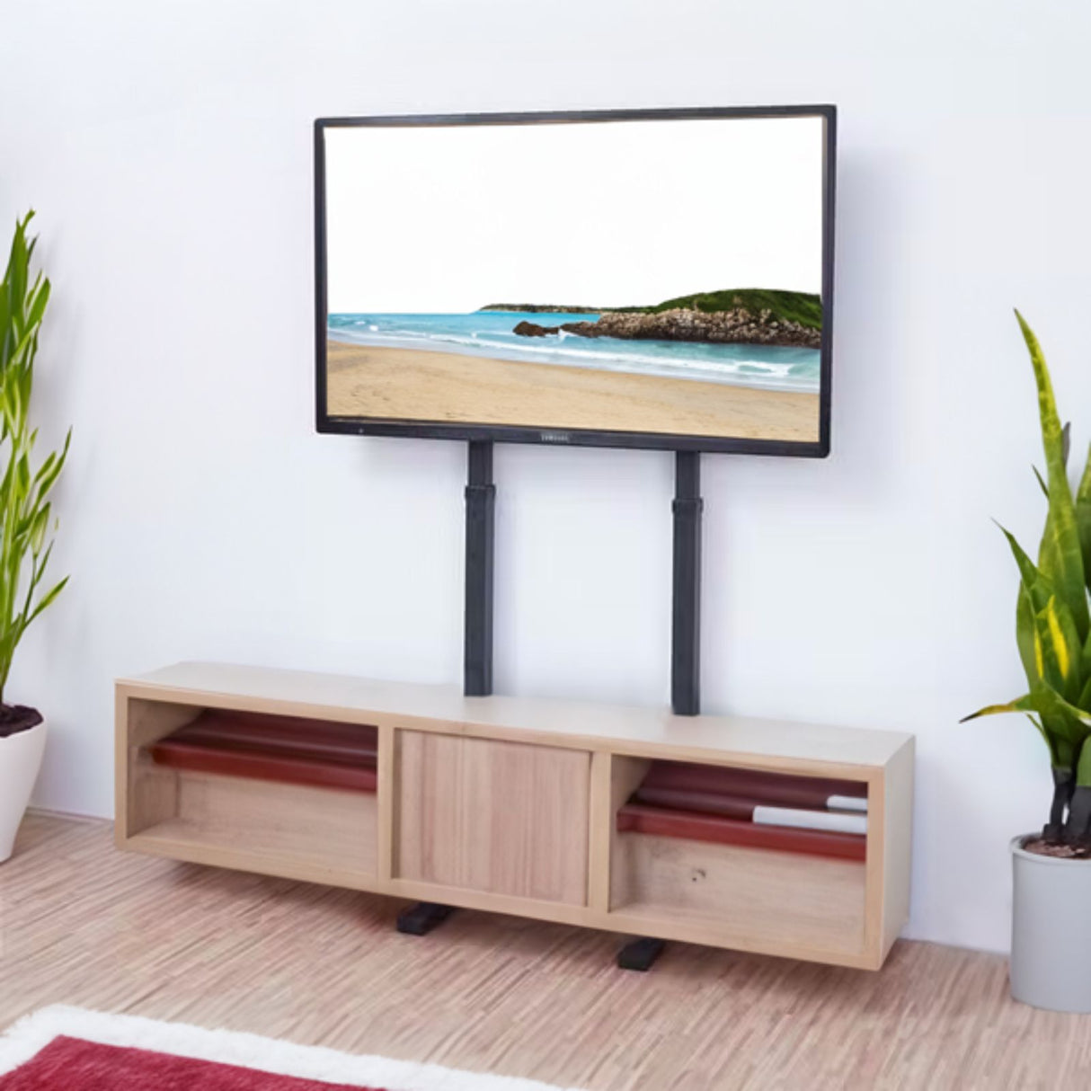 Universal TV-Ständer LCD Fernseher Bildschirm Standfuss Display Schwarz