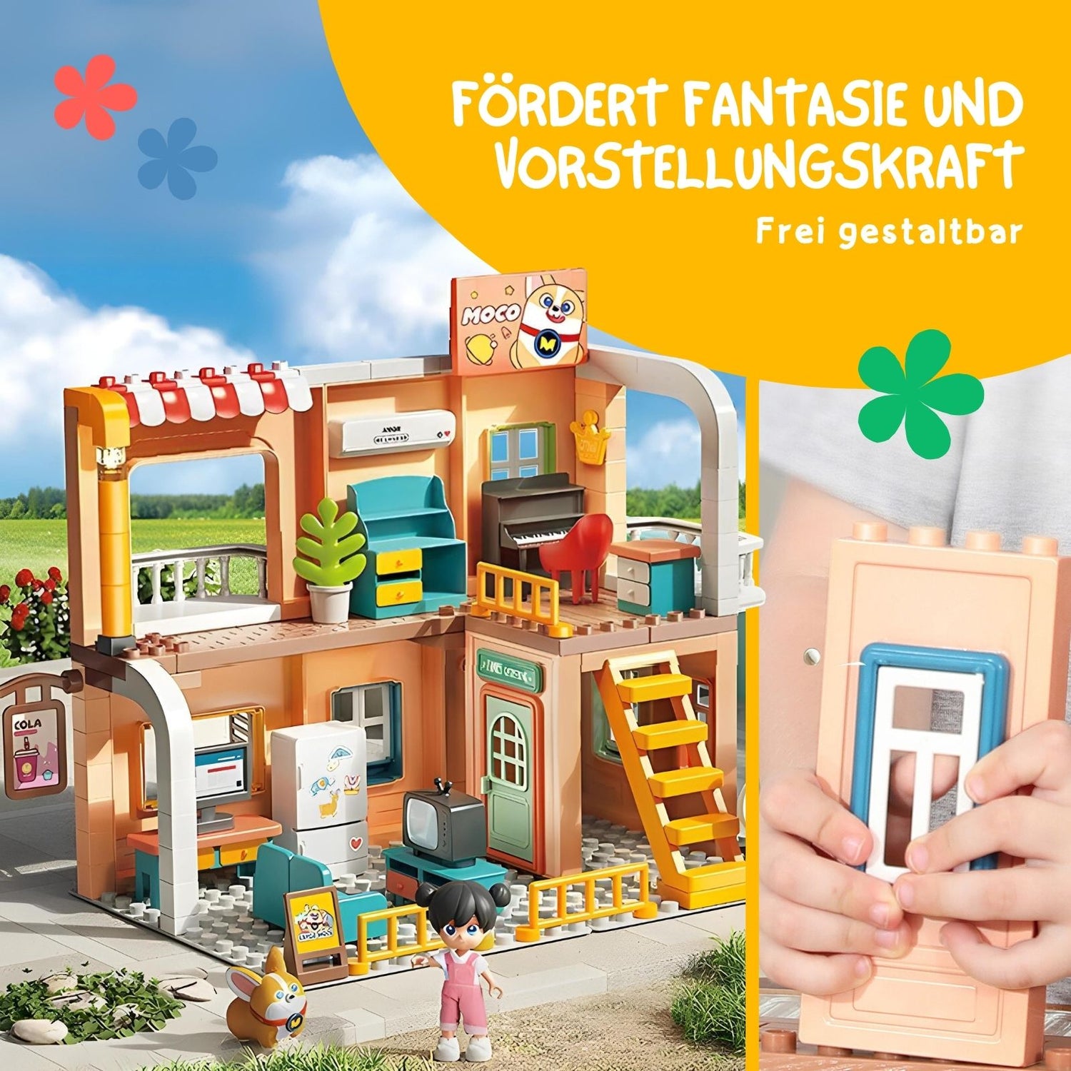 Puppen Haus Möbel Spielzeug Stube Spielhaus Villa Residenz Schloss