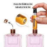 2er-Set Mini-Parfümzerstäuber 5ml Parfum Vaporisateur Matt-Goldig