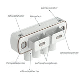 Multifunktionaler Zahnbürstenhalter mit Schublade Zahnpastaspender Set
