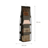 Hängende Aufbewahrungstasche Handtaschen Organizer 8 Fächer Schwarz