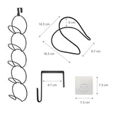 Hängegarderobe Türgarderobe Türhalterung für Hut Schal Handtasche Set