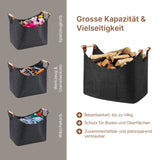 Filzkorb Holzkorb Kaminkorb Brennholz-Tasche Filz-Aufbewahrungskorb