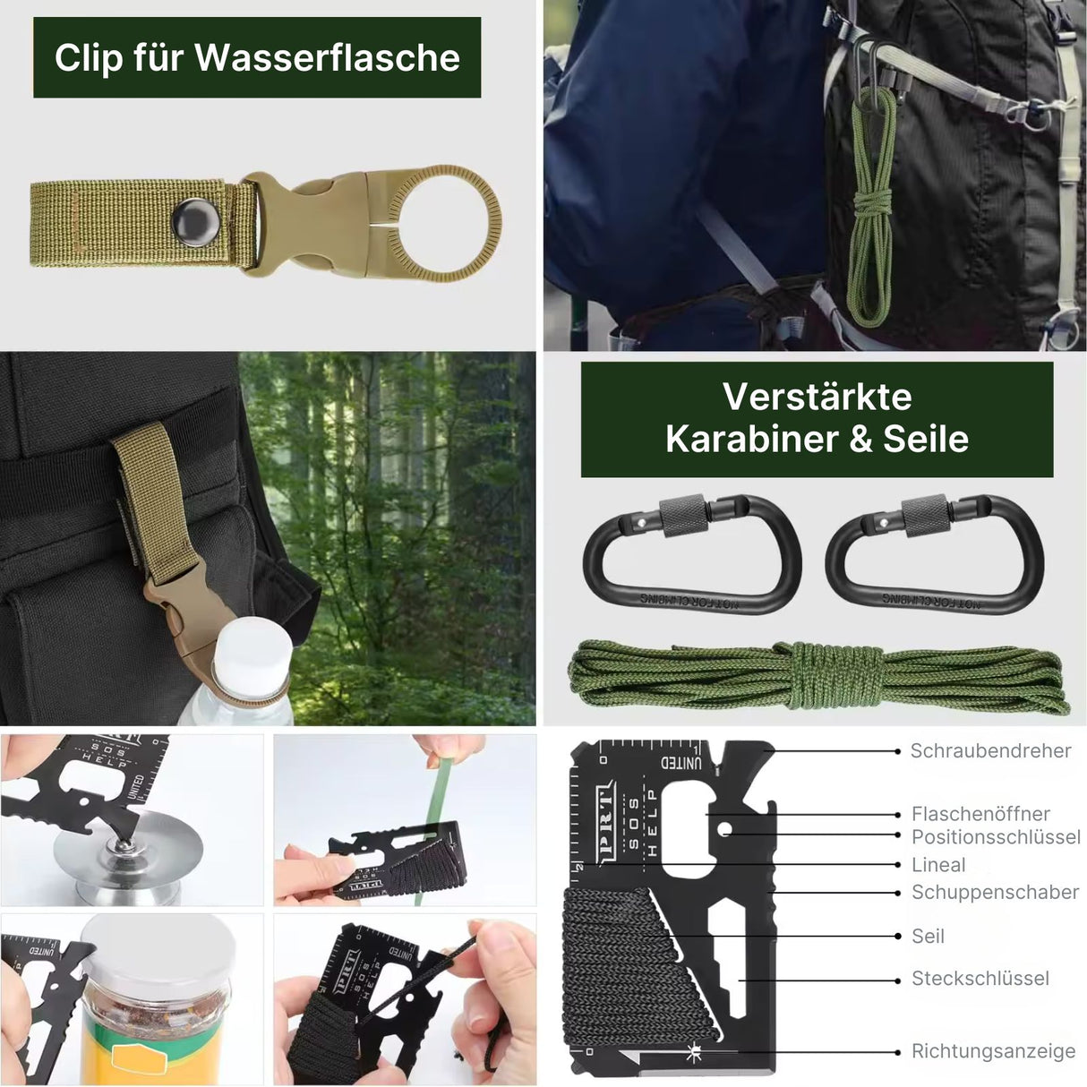 17in1 Survival-Kit Survival-Tools Outdoor-Survival-Box Camping-Ausrüstungskit