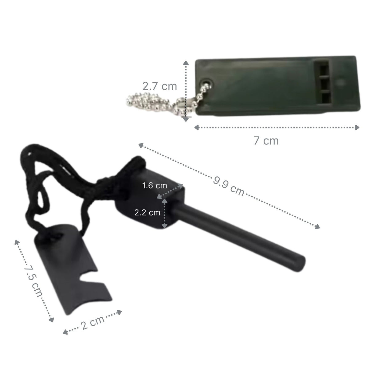 4in1 Feuerstarter-Kit Magnesium-Feuerstahl Zündstahl Feuerstein