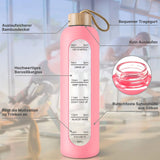 Glasflasche Sportflasche Trinkflasche Wasserflasche Getränkeflasche