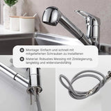 Küchenarmatur Wasserhahn mit ausziehbarer Brause Mischbatterie