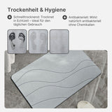 Stein-Badematte Kieselgur-Matte Diatomit-Fussmatte Badvorleger fürs Badezimmer