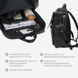 Laptop-Rucksack Tagesrucksack Business-Rucksack PU-Lederrucksack