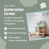 Kinderküche aus Holz mit Zubehör Spielzeugküche Holzspielküche Kinderspielzeug