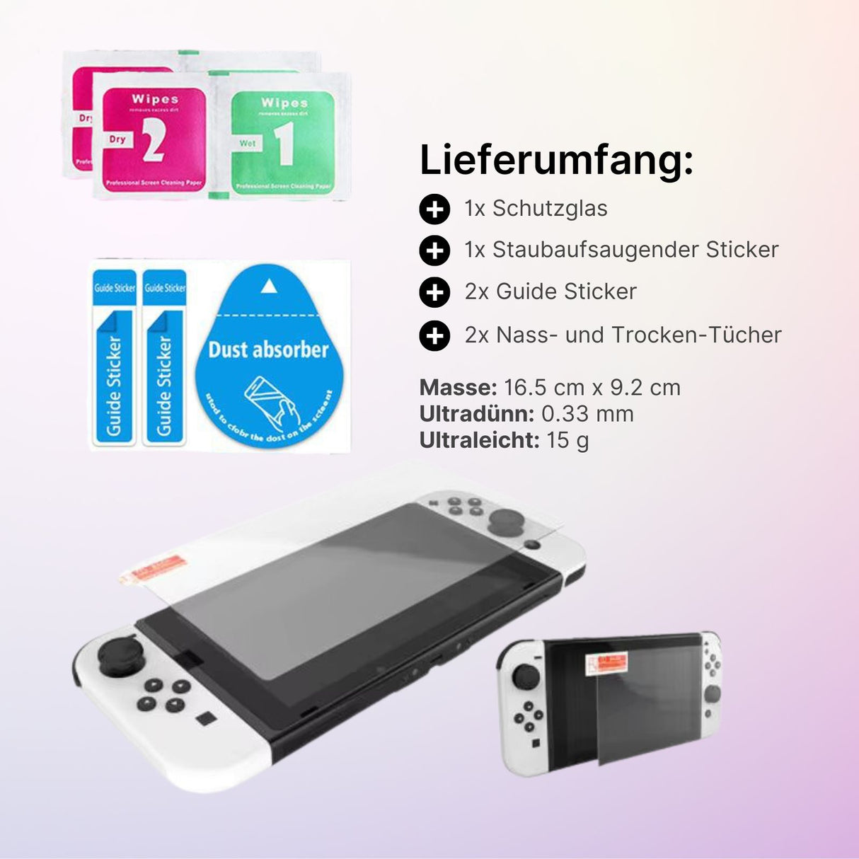 Alternative Displayschutzfolie zu Nintendo Switch OLED 7 Zoll