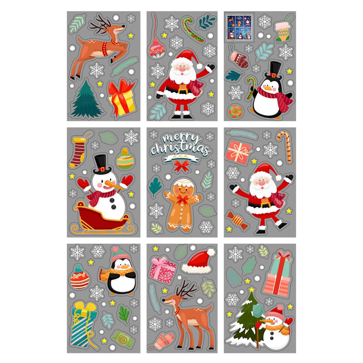 Kinderzimmer Fenstersticker Weihnachtsaufkleber Merry Christmas DIY Deko Glasfenster