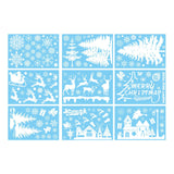Weihnachtssticker Weihnachtsaufkleber Fenster mit festlichen Motiven klebbar