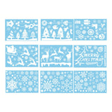 Fensterbilder Weihnachtssticker klebbar mit festlichen Motiven Weihnachtsaufkleber
