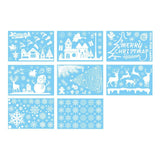 Weihnachtssticker Merry Christmas Happy New Year klebbar Fensterbilder Weihnachtsaufkleber