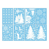 Weihnachtsaufkleber für Fenster Weihnachtssticker Schneeflocken Tannen klebbar Fensterbilder