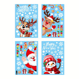 Fensterbilder für Kinder Weihnachtssticker Weihnachtsaufkleber Merry Christmas Happy New Year