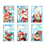Weihnachtsaufkleber für Kinder Weihnachtssticker Fensterbilder Merry Christmas Happy New Year