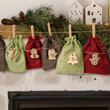 Weihnachtskalender zum Befüllen Do-It-Yourself-Adventskalender Jutebeutel