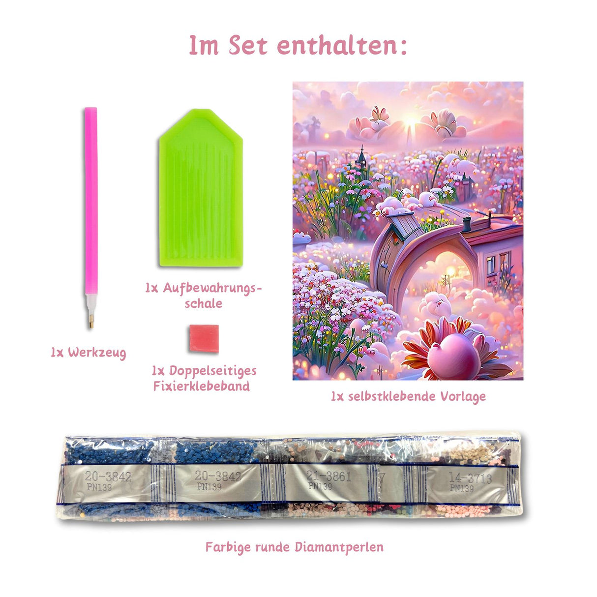 Strasssteinbild DIY-Diamantgemälde Diamantmalerei Diamond Painting Bastelset